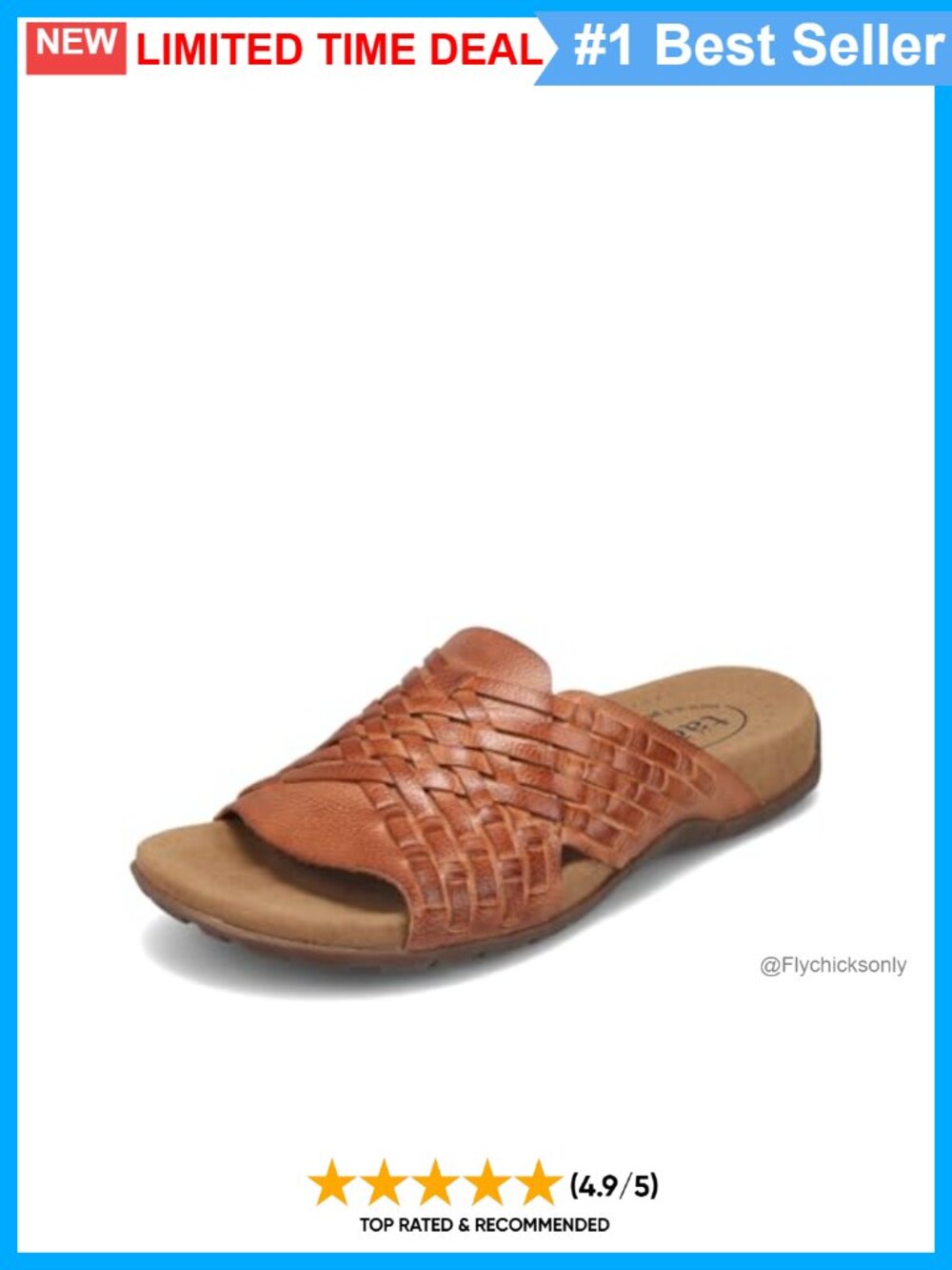 Full Grain Leather Slide Sandals with Arch & Metatarsal Support